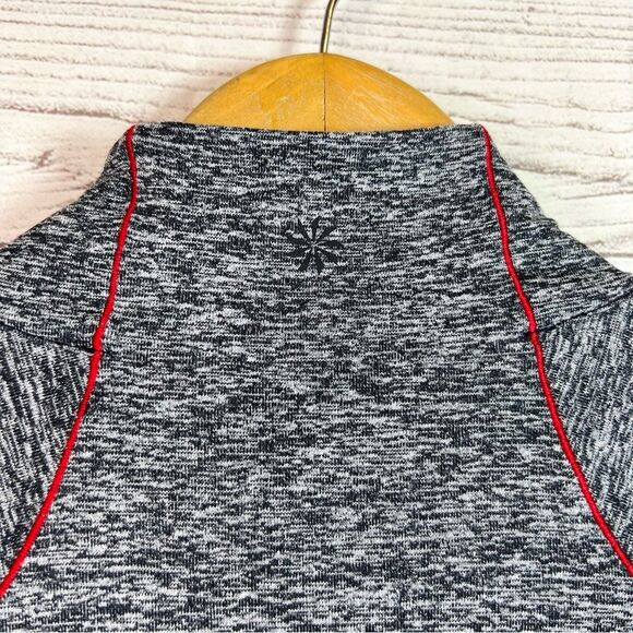 Athleta Gray Blue Pullover Running Wild Colorblock Half Zip Sweater Size M - Picture 7 of 9